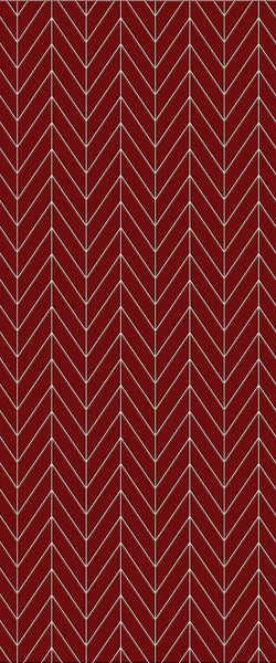 Red Chevron Tile Acrylic Shower Wall Panel 2440mm x 1220mm ( 3mm Thick) - CladdTech