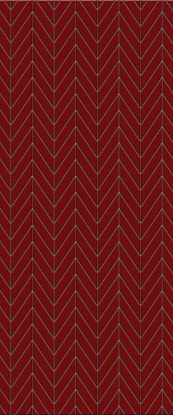 Red Chevron Tile Acrylic Shower Wall Panel 2440mm x 1220mm ( 3mm Thick) - CladdTech