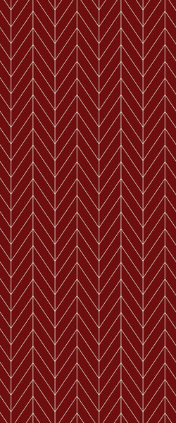 Red Chevron Tile Acrylic Shower Wall Panel 2440mm x 1220mm ( 3mm Thick) - CladdTech