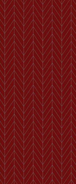 Red Chevron Tile Acrylic Shower Wall Panel 2440mm x 1220mm ( 3mm Thick) - CladdTech