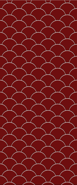 Red Fishscales Tile Acrylic Shower Panel 2440mm x 1220mm (3mm Thick) - CladdTech