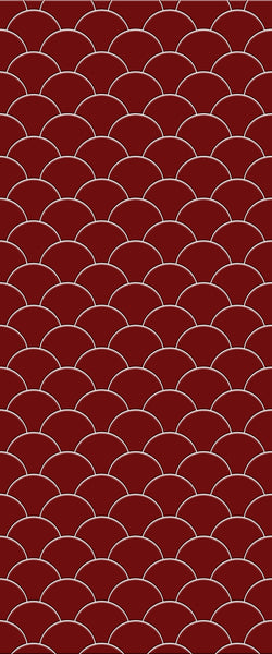 Red Fishscales Tile Acrylic Shower Panel 2440mm x 1220mm (3mm Thick) - CladdTech