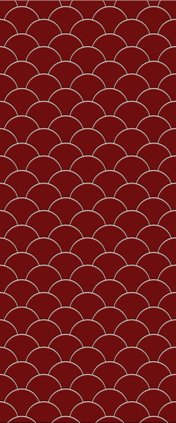 Red Fishscales Tile Acrylic Shower Panel 2440mm x 1220mm (3mm Thick) - CladdTech