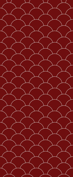 Red Fishscales Tile Acrylic Shower Panel 2440mm x 1220mm (3mm Thick) - CladdTech