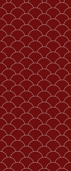 Red Fishscales Tile Acrylic Shower Panel 2440mm x 1220mm (3mm Thick) - CladdTech