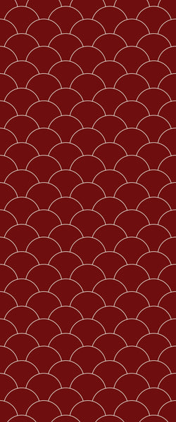 Red Fishscales Tile Acrylic Shower Panel 2440mm x 1220mm (3mm Thick) - CladdTech