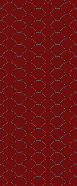 Red Fishscales Tile Acrylic Shower Panel 2440mm x 1220mm (3mm Thick) - CladdTech