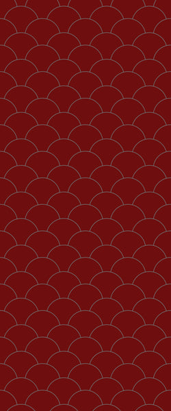 Red Fishscales Tile Acrylic Shower Panel 2440mm x 1220mm (3mm Thick) - CladdTech