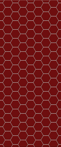 Red Hexagon Tile Acrylic Wall Panel 2440mm x 1220mm (3mm Thick) - CladdTech