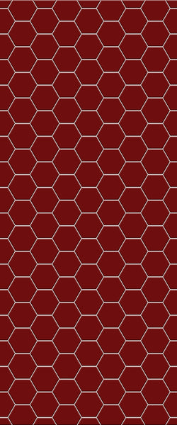 Red Hexagon Tile Acrylic Wall Panel 2440mm x 1220mm (3mm Thick) - CladdTech