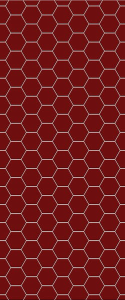 Red Hexagon Tile Acrylic Wall Panel 2440mm x 1220mm (3mm Thick) - CladdTech