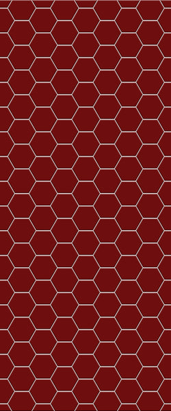 Red Hexagon Tile Acrylic Wall Panel 2440mm x 1220mm (3mm Thick) - CladdTech