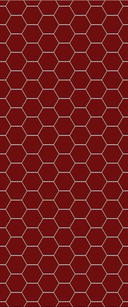 Red Hexagon Tile Acrylic Wall Panel 2440mm x 1220mm (3mm Thick) - CladdTech