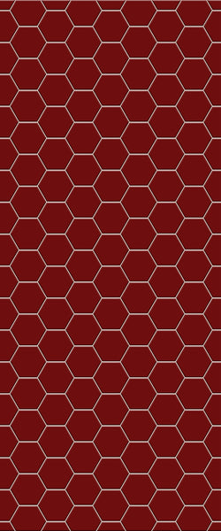 Red Hexagon Tile Acrylic Wall Panel 2440mm x 1220mm (3mm Thick) - CladdTech