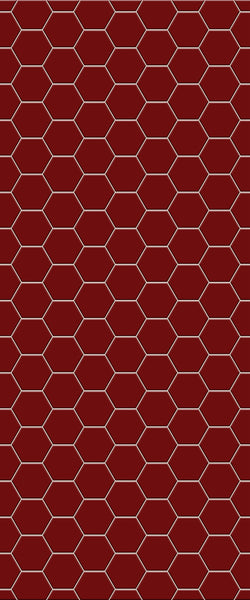Red Hexagon Tile Acrylic Wall Panel 2440mm x 1220mm (3mm Thick) - CladdTech