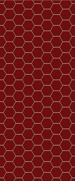 Red Hexagon Tile Acrylic Wall Panel 2440mm x 1220mm (3mm Thick) - CladdTech