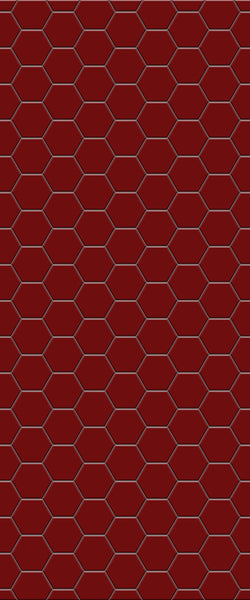 Red Hexagon Tile Acrylic Wall Panel 2440mm x 1220mm (3mm Thick) - CladdTech