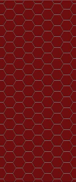 Red Hexagon Tile Acrylic Wall Panel 2440mm x 1220mm (3mm Thick) - CladdTech