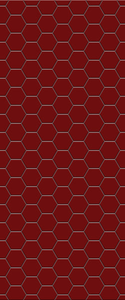 Red Hexagon Tile Acrylic Wall Panel 2440mm x 1220mm (3mm Thick) - CladdTech