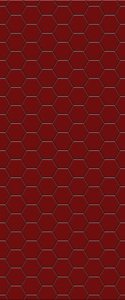 Red Hexagon Tile Acrylic Wall Panel 2440mm x 1220mm (3mm Thick) - CladdTech