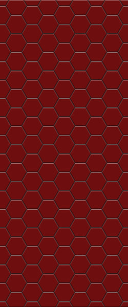 Red Hexagon Tile Acrylic Wall Panel 2440mm x 1220mm (3mm Thick) - CladdTech