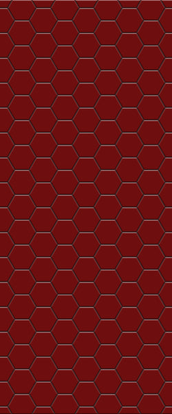 Red Hexagon Tile Acrylic Wall Panel 2440mm x 1220mm (3mm Thick) - CladdTech