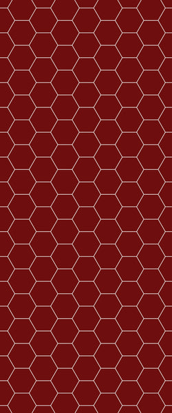 Red Hexagon Tile Acrylic Wall Panel 2440mm x 1220mm (3mm Thick) - CladdTech