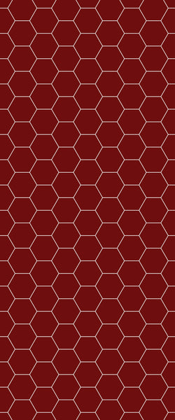 Red Hexagon Tile Acrylic Wall Panel 2440mm x 1220mm (3mm Thick) - CladdTech