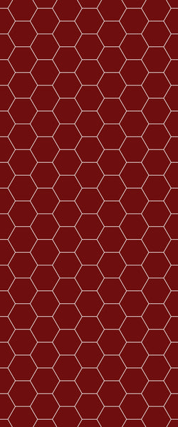 Red Hexagon Tile Acrylic Wall Panel 2440mm x 1220mm (3mm Thick) - CladdTech
