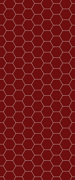 Red Hexagon Tile Acrylic Wall Panel 2440mm x 1220mm (3mm Thick) - CladdTech