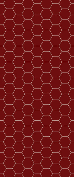 Red Hexagon Tile Acrylic Wall Panel 2440mm x 1220mm (3mm Thick) - CladdTech