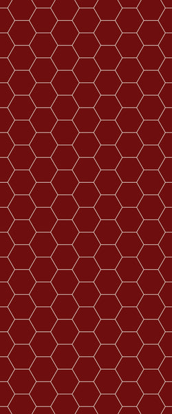 Red Hexagon Tile Acrylic Wall Panel 2440mm x 1220mm (3mm Thick) - CladdTech