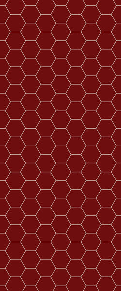 Red Hexagon Tile Acrylic Wall Panel 2440mm x 1220mm (3mm Thick) - CladdTech