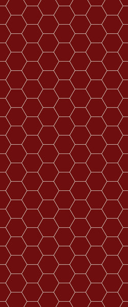 Red Hexagon Tile Acrylic Wall Panel 2440mm x 1220mm (3mm Thick) - CladdTech