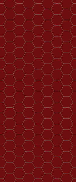 Red Hexagon Tile Acrylic Wall Panel 2440mm x 1220mm (3mm Thick) - CladdTech