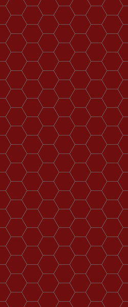 Red Hexagon Tile Acrylic Wall Panel 2440mm x 1220mm (3mm Thick) - CladdTech