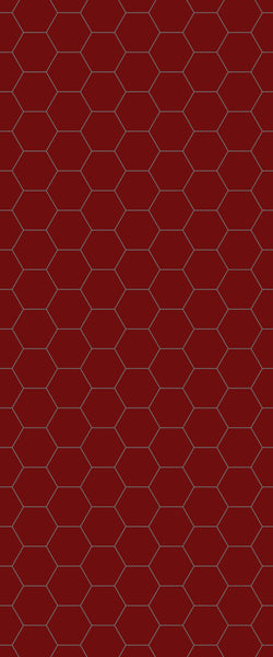 Red Hexagon Tile Acrylic Wall Panel 2440mm x 1220mm (3mm Thick) - CladdTech