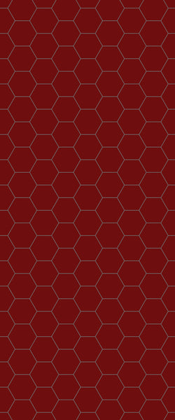 Red Hexagon Tile Acrylic Wall Panel 2440mm x 1220mm (3mm Thick) - CladdTech