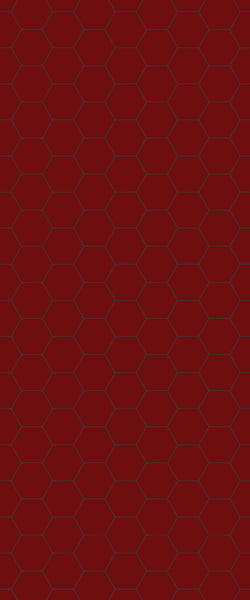 Red Hexagon Tile Acrylic Wall Panel 2440mm x 1220mm (3mm Thick) - CladdTech