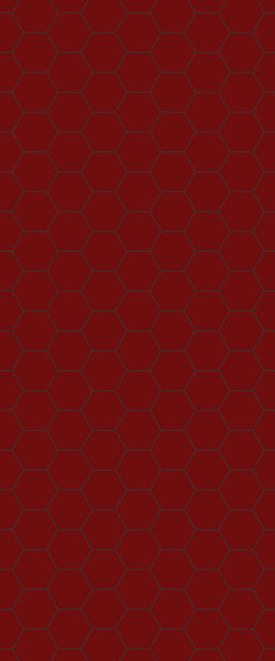 Red Hexagon Tile Acrylic Wall Panel 2440mm x 1220mm (3mm Thick) - CladdTech