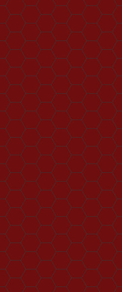 Red Hexagon Tile Acrylic Wall Panel 2440mm x 1220mm (3mm Thick) - CladdTech