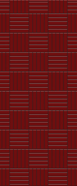 Red Mosaic Tile Acrylic Shower Wall Panel 2440mm x 1220mm ( 3mm Thick) - CladdTech