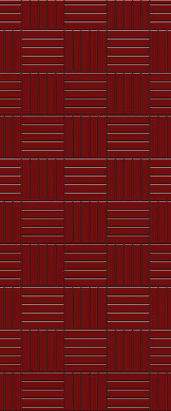 Red Mosaic Tile Acrylic Shower Wall Panel 2440mm x 1220mm ( 3mm Thick) - CladdTech