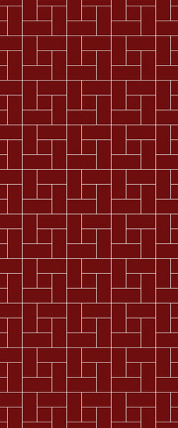 Red Windmill Tile Acrylic Shower Panel 2440mm x 1220mm ( 3mm Thick) - CladdTech