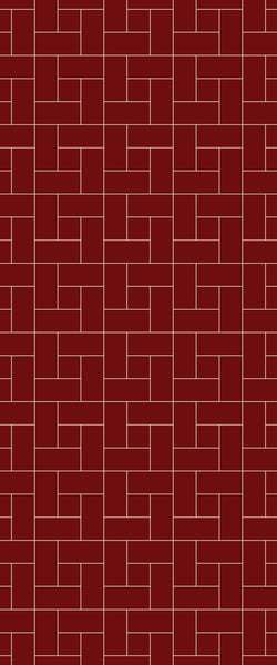 Red Windmill Tile Acrylic Shower Panel 2440mm x 1220mm ( 3mm Thick) - CladdTech