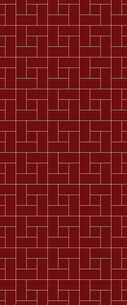 Red Windmill Tile Acrylic Shower Panel 2440mm x 1220mm ( 3mm Thick) - CladdTech