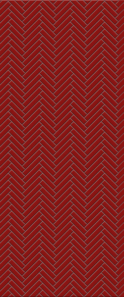 Red Single Herringbone Tile Acrylic Shower Panel 2440mm x 1220mm ( 3mm Thick) - CladdTech