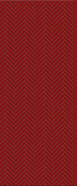 Red Single Herringbone Tile Acrylic Shower Panel 2440mm x 1220mm ( 3mm Thick) - CladdTech