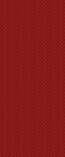 Red Single Herringbone Tile Acrylic Shower Panel 2440mm x 1220mm ( 3mm Thick) - CladdTech