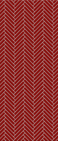 Red Double Herringbone Tile Acrylic Shower Panel 2440mm x 1220mm ( 3mm Thick) - CladdTech